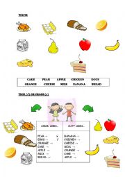 English Worksheet: Food
