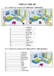 English Worksheet: THERE IS / THERE ARE