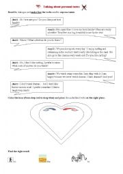 English Worksheet: Written Dialogue on personal tastes - Likes and dislikes