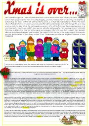 English Worksheet: Christmas is over