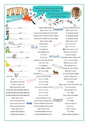 English Worksheet: Song What does the fox say?