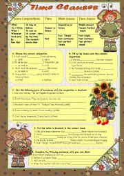 English Worksheet: TIME CLAUSES