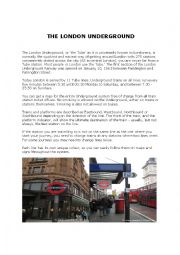 English Worksheet: The London Subway