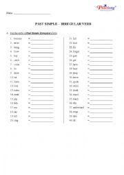 English Worksheet: Past Simple Irregular Verb 