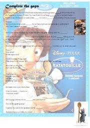 English Worksheet: Ratatouille trailer
