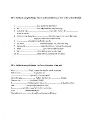 Revision of Present simple, Present continuous, Past simple