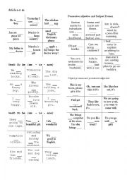 English Worksheet: Tic Tac Toe Revision