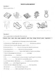 English Worksheet: Shops and Money