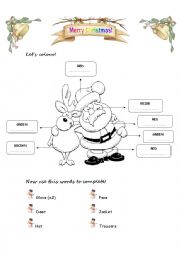 English Worksheet: Christmas worksheet