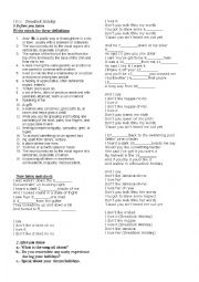 English Worksheet: Dreadlock Holiday  10cc