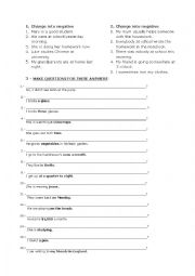 English Worksheet: grammar exercises