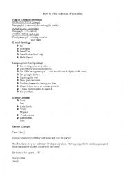 English Worksheet: Invitation