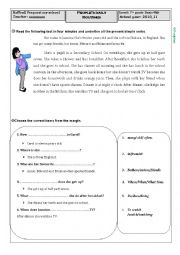 English Worksheet: Daily routines