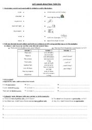 English Worksheet: Pairwork NYC