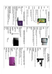 English Worksheet: Technological Products