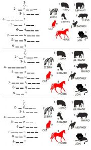 ANIMALS CROSSWORD