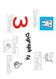 English Worksheet: digraph th