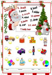 English Worksheet: Santas presents