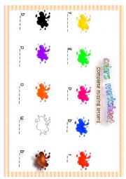 English Worksheet: colors worksheet