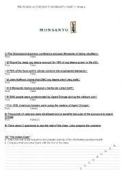 The World According to Monsanto Worksheet Part 3 Group A