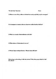 English Worksheet: Far And Away Movie Theme Questions
