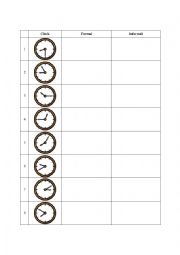 English Worksheet: Clock Exercise
