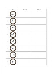 English Worksheet: Clock Exercise