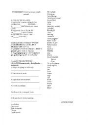 English Worksheet:  daily routines