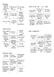 English Worksheet: Tic Tac Toe Revision Game