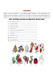 English Worksheet: Christmas - find the words