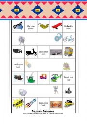 English Worksheet: Means of transport