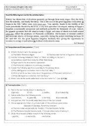 English Worksheet: First Term Exam of English (2013-2014 / Level 3LP) 