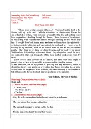 English Worksheet: end of term test n 1 1st form