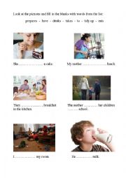 English Worksheet: Family activities 01