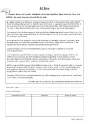 English Worksheet: Art Deco