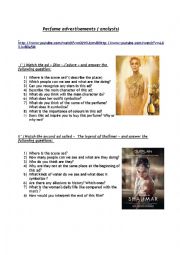 English Worksheet: Perufume advertisements