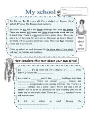 English Worksheet: My School