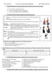 English Worksheet: Apologizing: expressing and responding to apologies