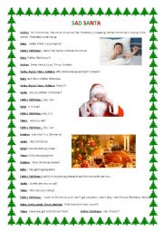 English Worksheet: Sad Santa Christmas play
