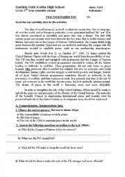 English Worksheet: 2nd year first test