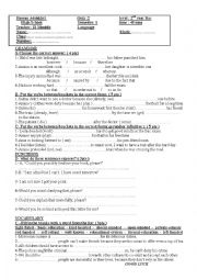 English Worksheet: TEST 