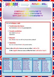 English Worksheet: FUTURE - WILL