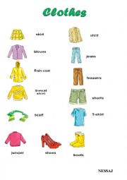 English Worksheet: Clothes