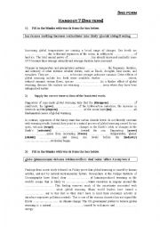 English Worksheet: ENVIRONMENTAL PROBLEMS , Vocabulary and Language 