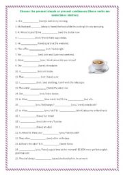 English Worksheet: Mixed tenses