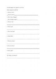 English Worksheet: PRESENT SIMPLE