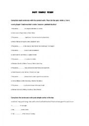 English Worksheet: Past Tense Vocabulary