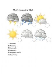 English Worksheet: weather conditions