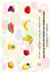 English Worksheet: fruits worksheet