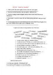 English Worksheet: giving advice